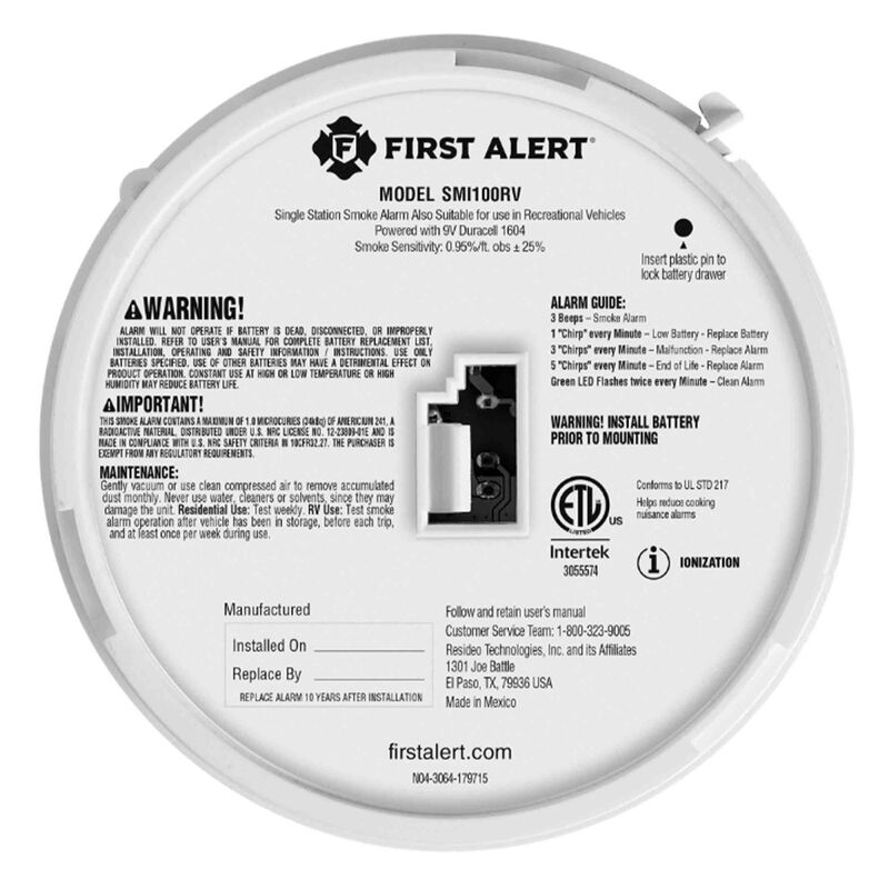 First Alert RV Approved Battery-Operated Smoke Alarm image number 3