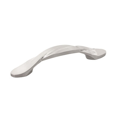 JR Products Designer Cabinet Handle, 4.5" Wide, Satin Nickel