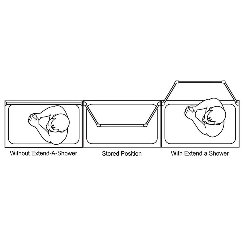 Extend-A-Shower Expanding Shower Rod, White Finish image number 3