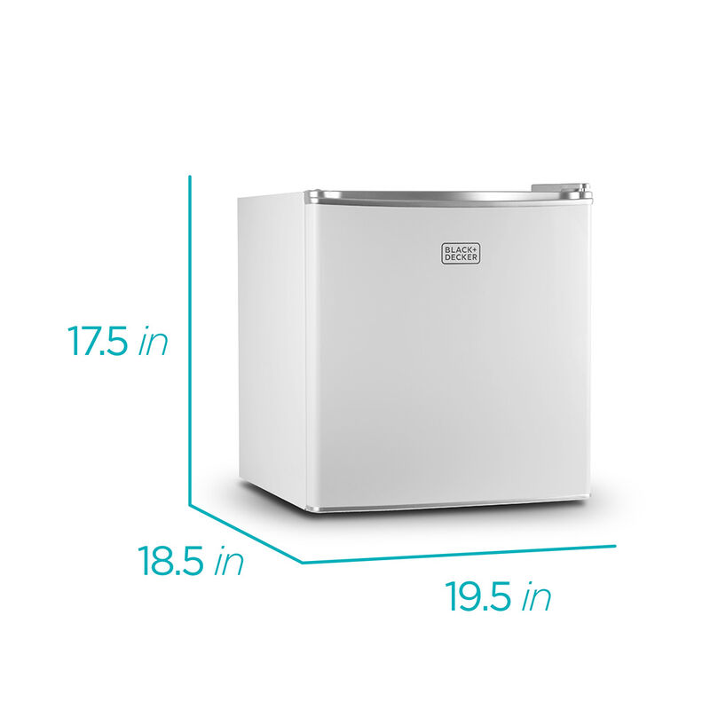 Black+Decker 1.7 cu. ft. Mini Fridge with Freezer, White image number 2