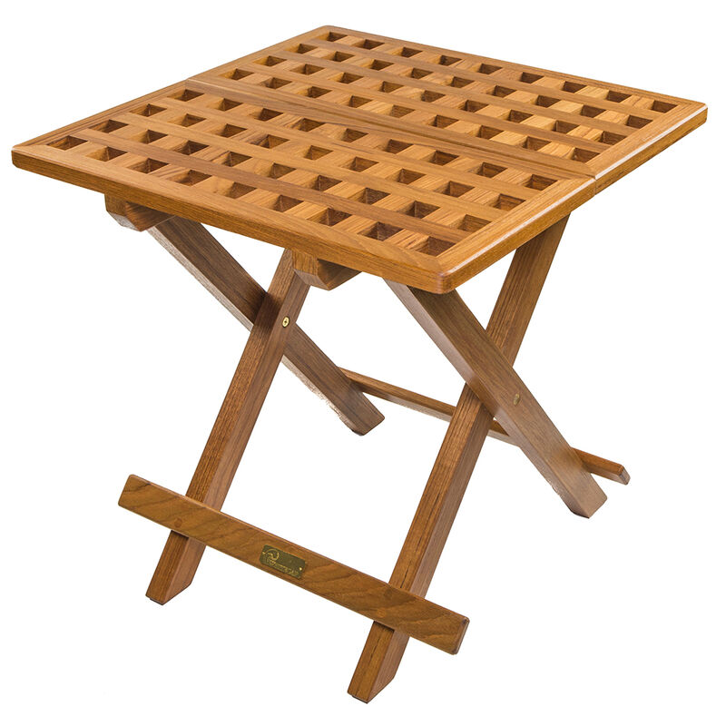 Whitecap Teak Grate Top Fold-Away Table image number 1