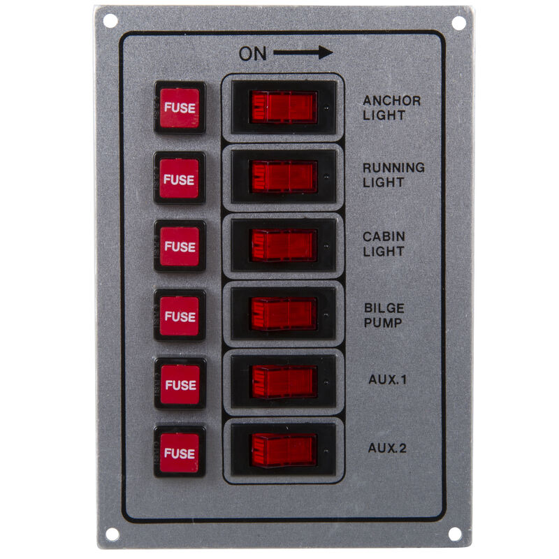 Whitecap 6-Gang Rocker Switch Panel image number 1
