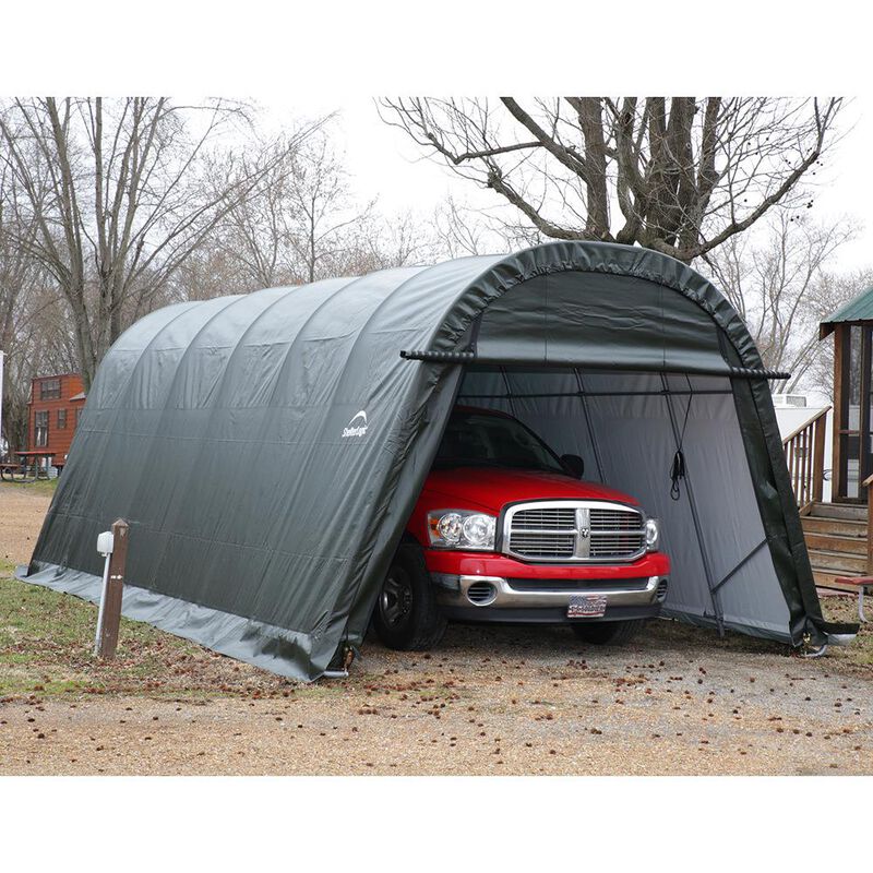 Round Style Shelter 12 x 20 x 8 Gray Cover image number 4