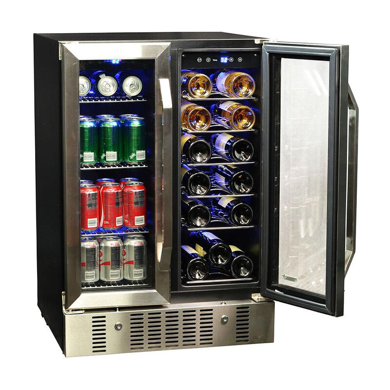 Newair 18 Bottle/60 Can Dual Zone Built-in Compressor Wine & Beverage Cooler image number 4