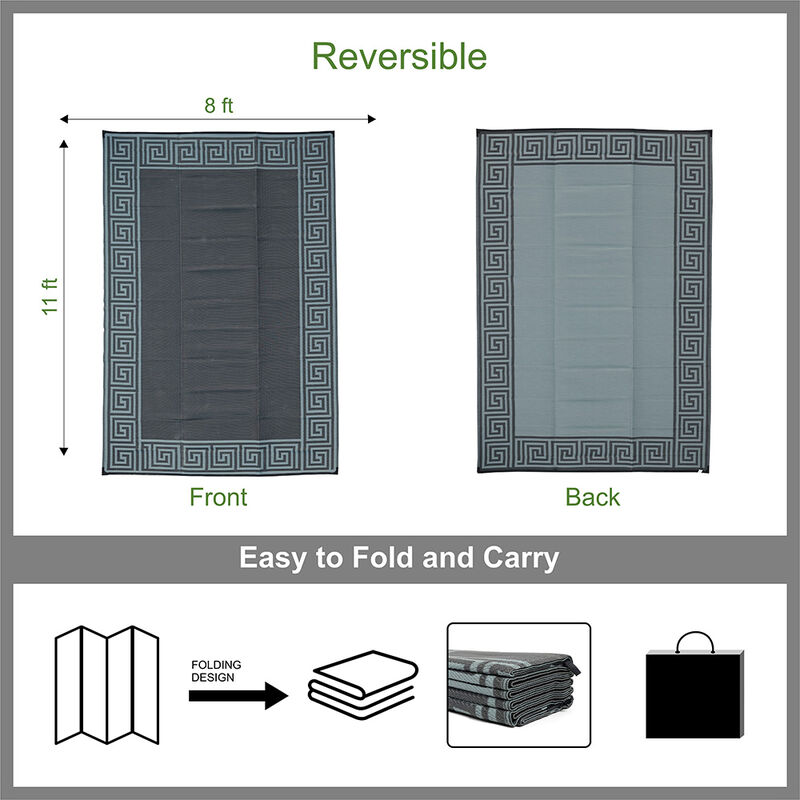 Venture Forward Reversible RV Patio Mat w/ Carry Bag, Greek image number 5