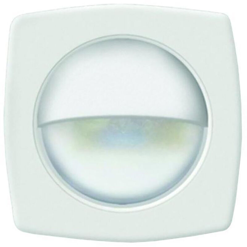 T-H Marine 2-1/4" Square LED Courtesy Companion Way Light, White Bezel, White LEDs, Hidden Fasteners image number 1