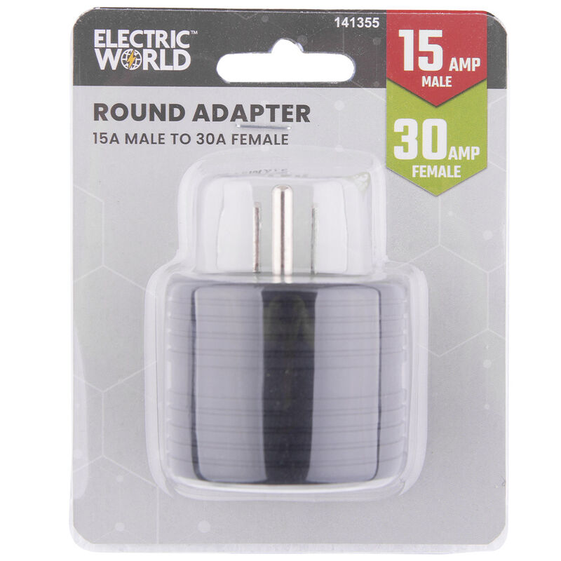 Electric World 15 Amp to 30 Amp Round Adapter image number 3