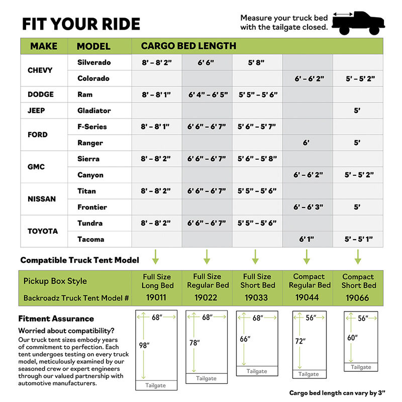 Napier Backroadz Truck Tent 19 Series, Full-Size Regular Bed image number 9