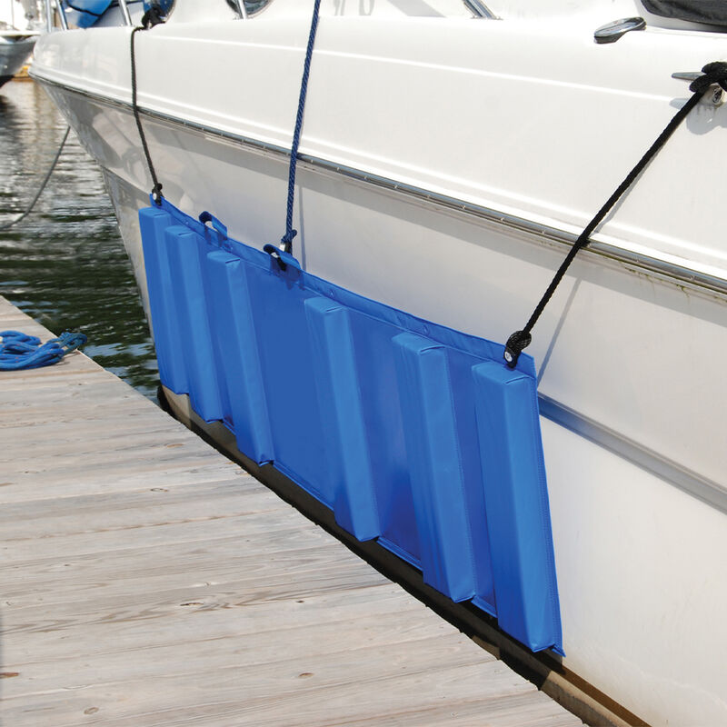 Hull-Saver Vinyl Covered Rafting Fender, Blue (26"H x 9'L) image number 2