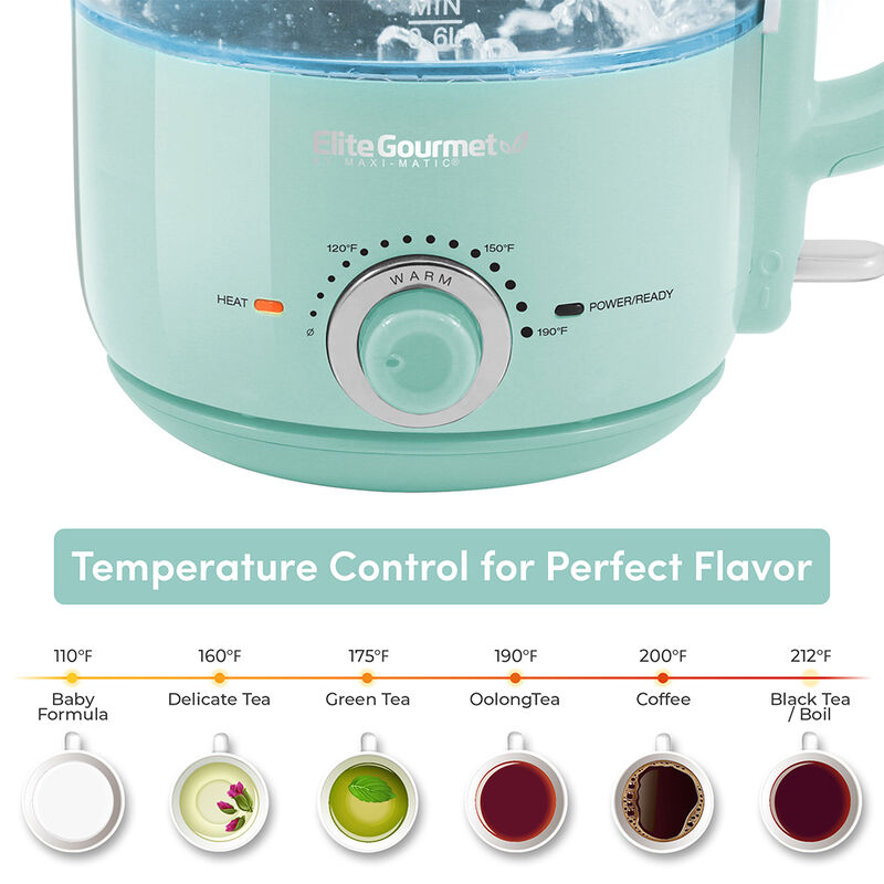 Electric Glass Hot Water Kettle-Mint  image number 3