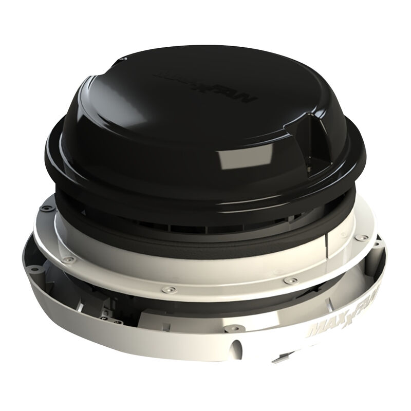 MaxxAir MaxxFan Dome Plus with Cool White LED Lighting, Black image number 2