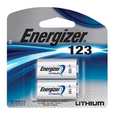 Energizer Lithium Battery CR123, 2-Pack