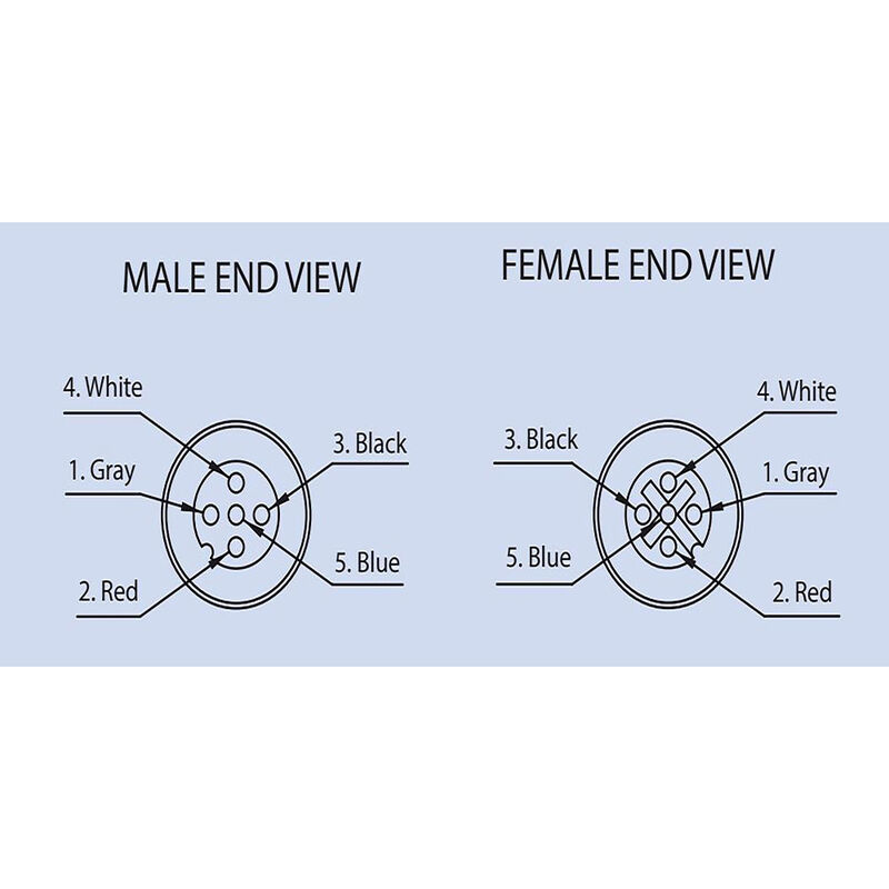 Maretron Micro Cable Adapter, 90&deg; Male to Female Connector image number 4