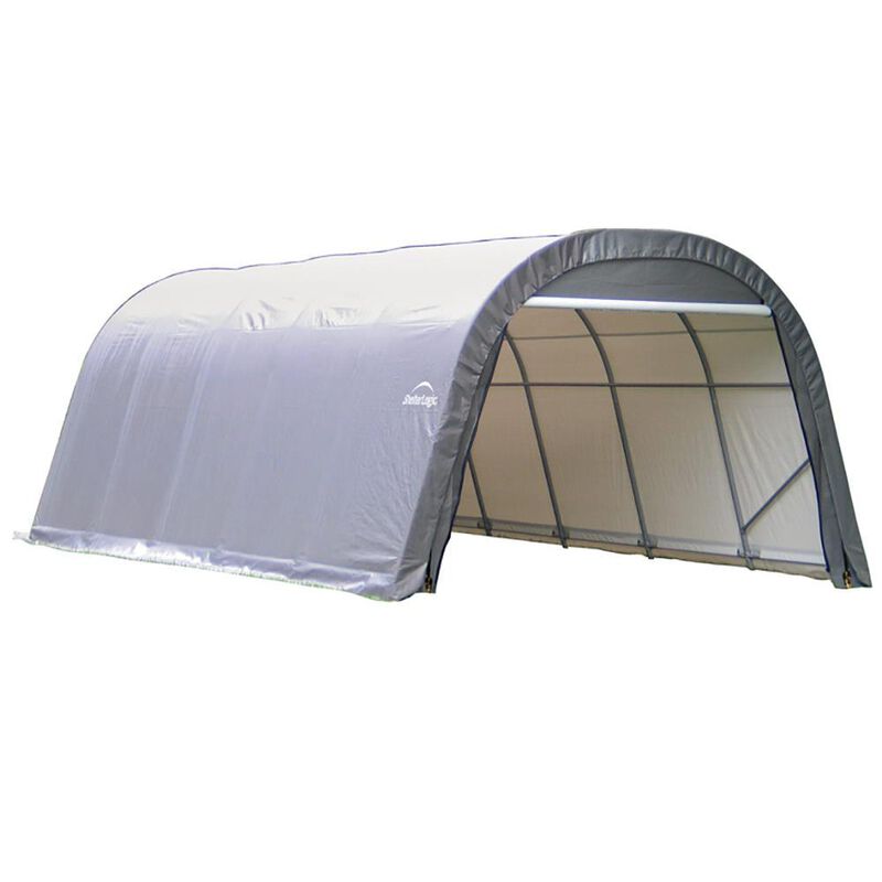 Round Style Shelter 12 x 20 x 8 Gray Cover image number 1