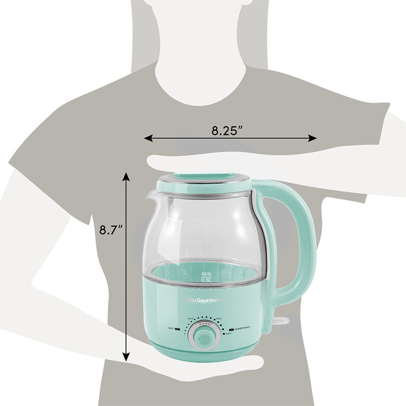 Electric Glass Hot Water Kettle-Mint  image number 8