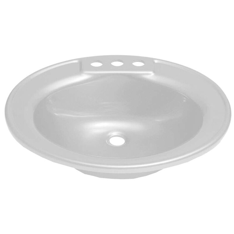 Lippert Single Oval Lavatory Sink, 17" x 20" x 7", White image number 1