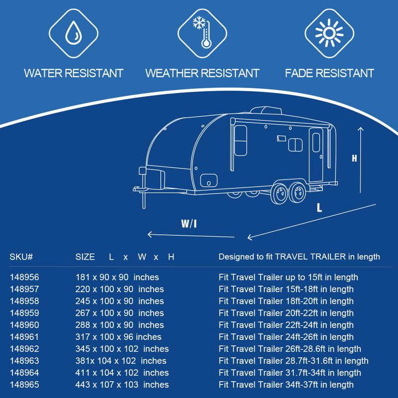 Leader Accessories RV Travel Trailer Cover image number 5