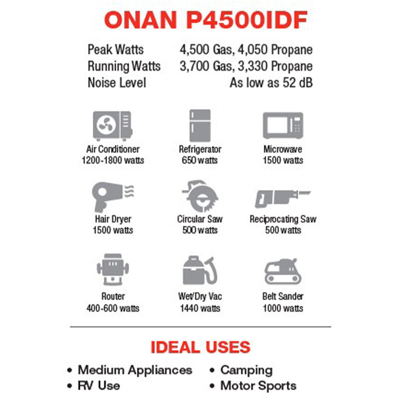 Cummins Onan P4500iDF Dual-Fuel Inverter Generator image number 3