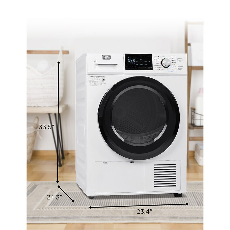 Black+Decker 4.4 cu. ft. 240V Ventless Electric Dryer, White image number 5
