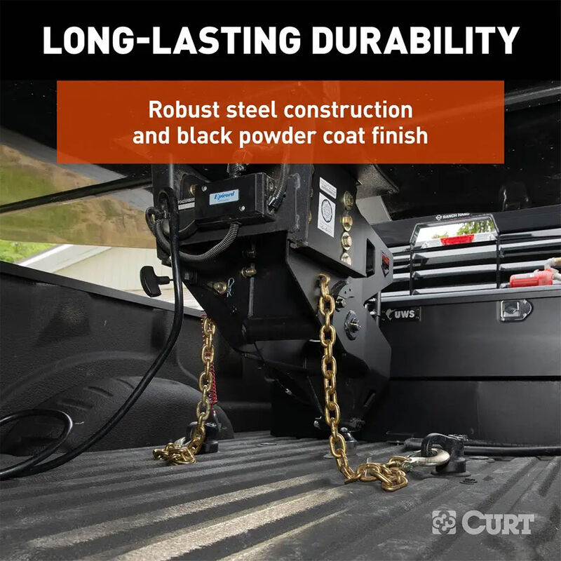CURT Helux Coil-Spring Gooseneck Pin Box, 2,700 lbs. Pin Weight, 20,000 lbs. Capacity image number 4