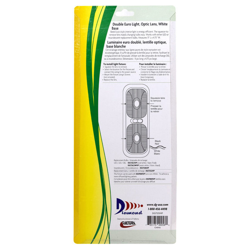 Valterra Diamond Double Euro-Style Interior Incandescent Dome Light image number 4