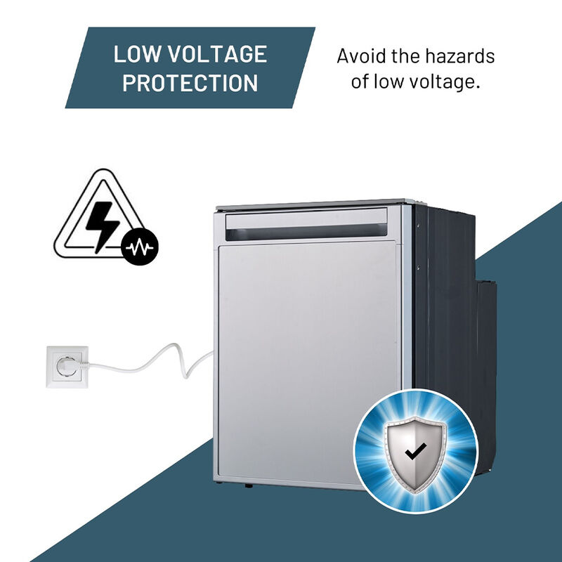Equator 2.8 cu. Ft. 80L 12V/DC RV Built-in Refrigerator w/Freezer, Anti-Vibration, reversible door, Stainless image number 10