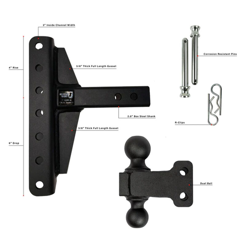 BulletProof Hitches 2.0" Medium Duty 4" & 6" Offset Trailer Hitch image number 11