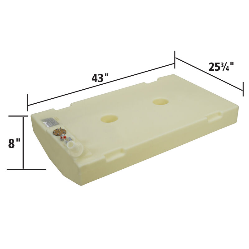 Moeller Belly Fuel Tank, 29 gal., 25.75"W x 43"L x 8"D image number 2
