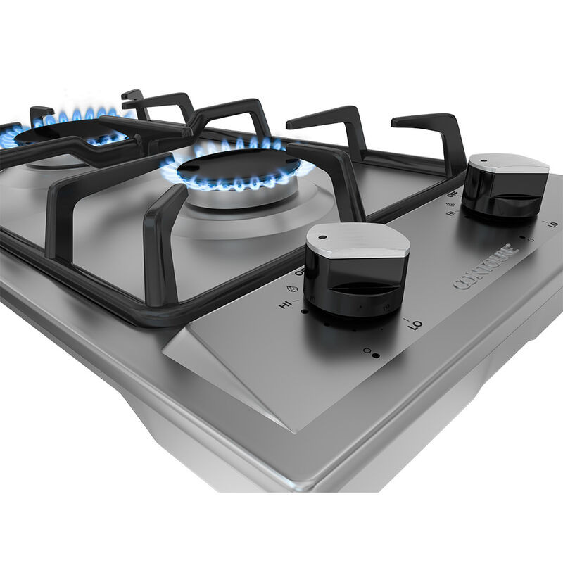 CONTOURE Deluxe 2-Burner Built-In Gas Cooktop with Electronic Ignition, Stainless Steel &ndash; Camping World Exclusive! image number 4