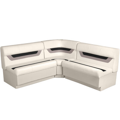 Designer Pontoon Furniture - 61" Rear Wraparound Package, Platinum/Black/Mocha