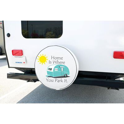 Vinyl Spare Tire Cover, Home is Where You Park It