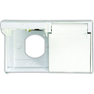 JR Products Duplex Weatherproof Outlet Cover, Polar White