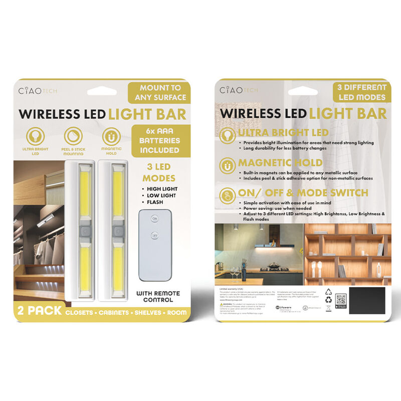 CIAO Tech Wireless LED Light Bar, 2-Pack image number 3