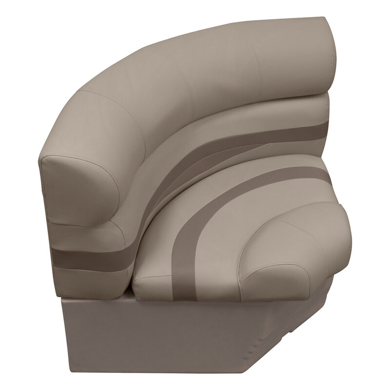 Wise Premier Pontoon 32" Corner Section Seat with Rounded Corner, Mocha Base image number 1