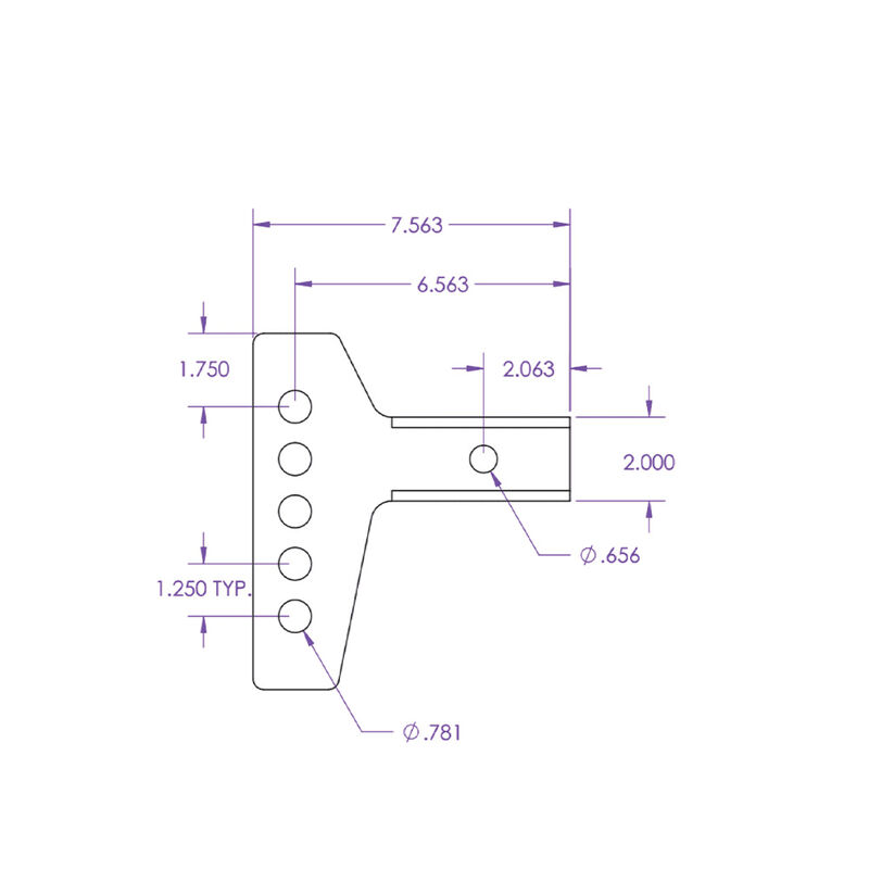 Gen-Y Hitch Weight Distribution Shank, 2.5" Receiver, 21K Towing image number 4