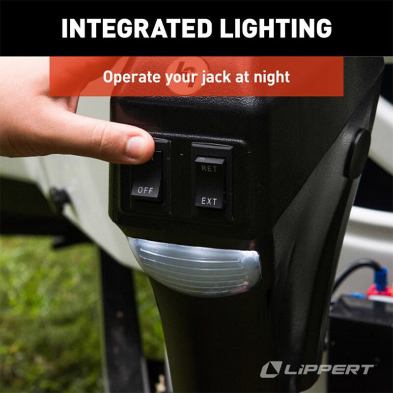 Lippert Power Tongue Jack, Black image number 4