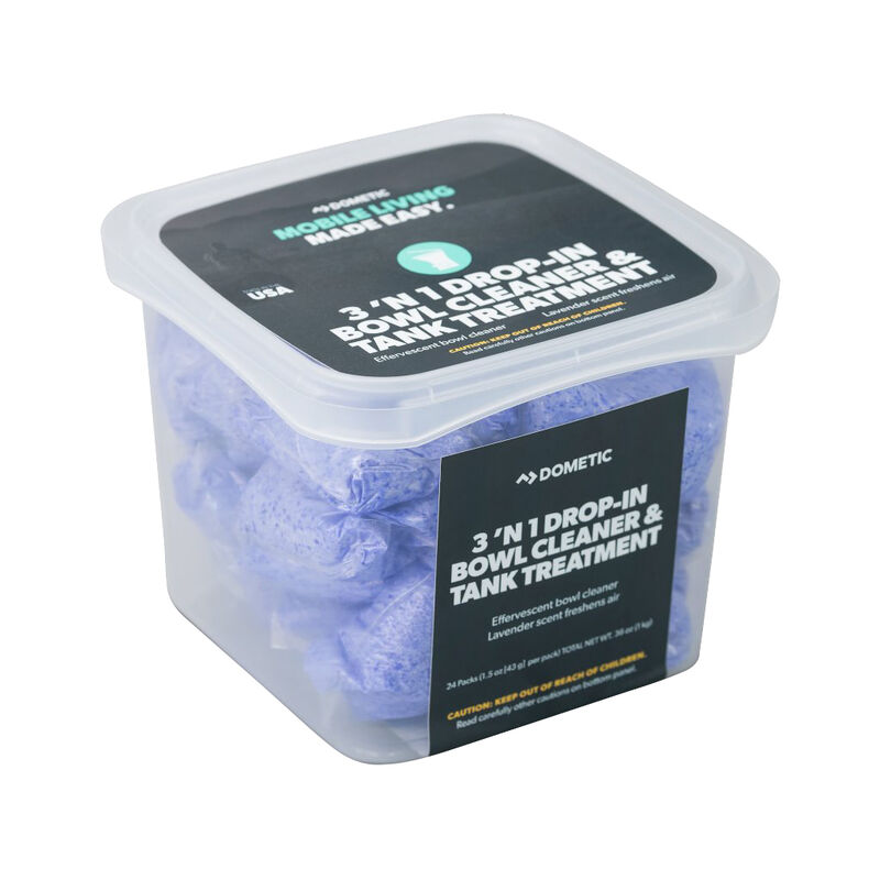 Dometic 3 'N 1 Bowl Cleaner and Tank Treatment, 24 Pack image number 1