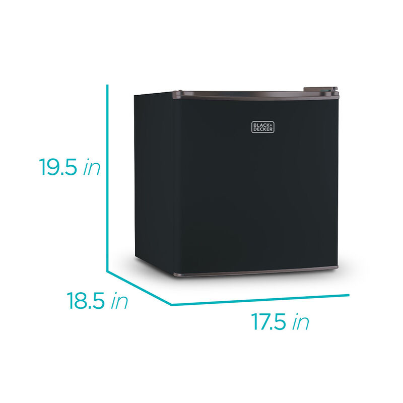 Black+Decker 1.7 cu. ft. Mini Fridge with Freezer, Black image number 2