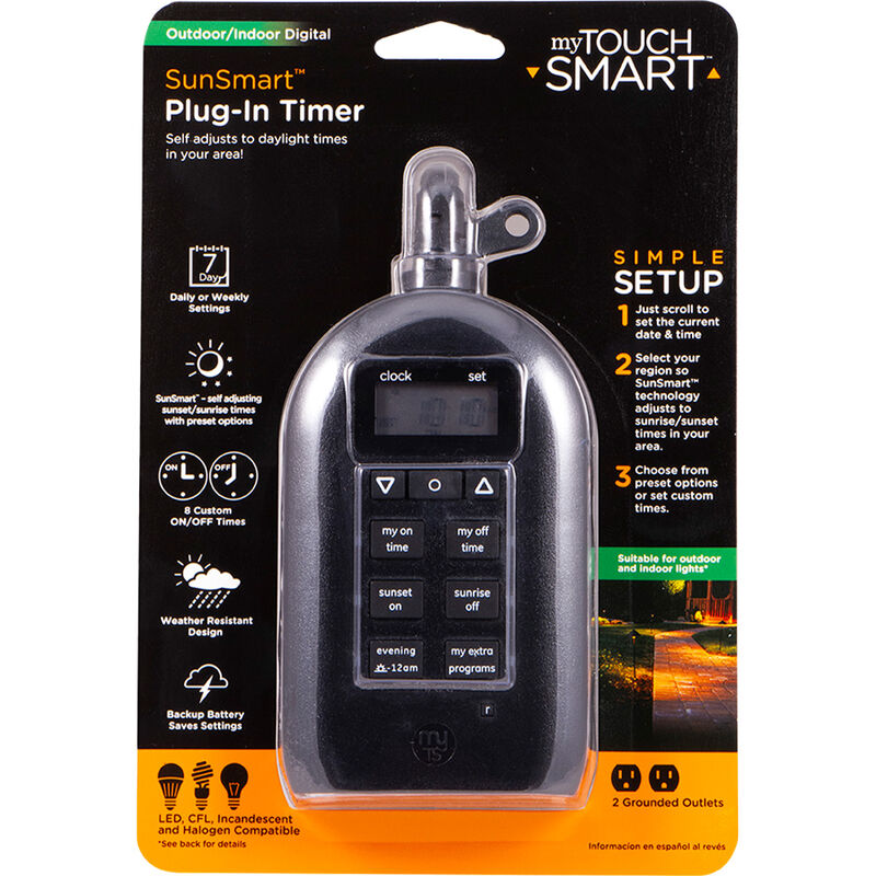 myTouchSmart Plug-In SunSmart Outdoor/Indoor Digital Timer image number 7