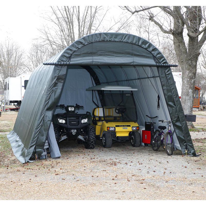 Round Style Shelter 12 x 20 x 8 Gray Cover image number 8