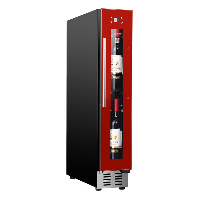 Equator 9-Bottle Wine Cooler Refrigerator w/7 LED Light Freestanding/Built, Single Temperature Reversible Door, Red image number 9