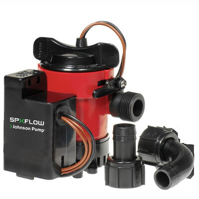 Johnson Pump Bilge Pump, Automatic Submersible; 1000 Gallon Per H