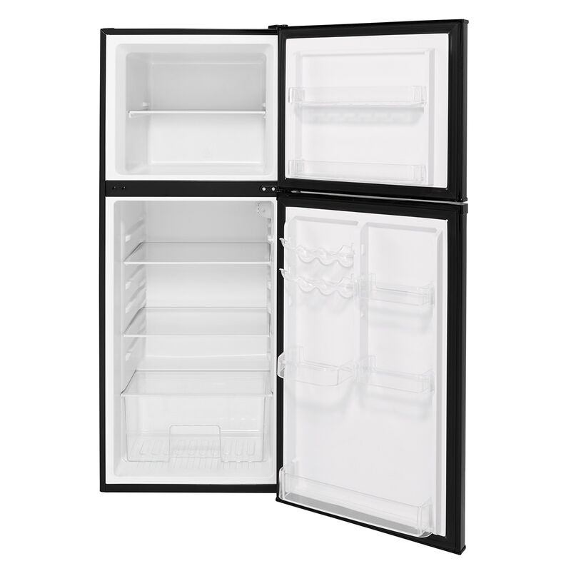 GE 9.8 Cu. Ft. 12V DC Power Compressor Top-Freezer Refrigerator, Black image number 3