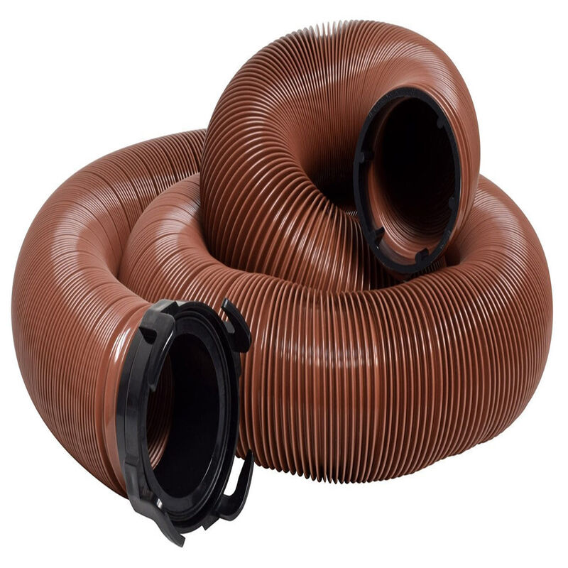 Valterra EZ Flush Heavy-Duty 20' RV Sewer Drain Hose with Deluxe Adapter image number 1