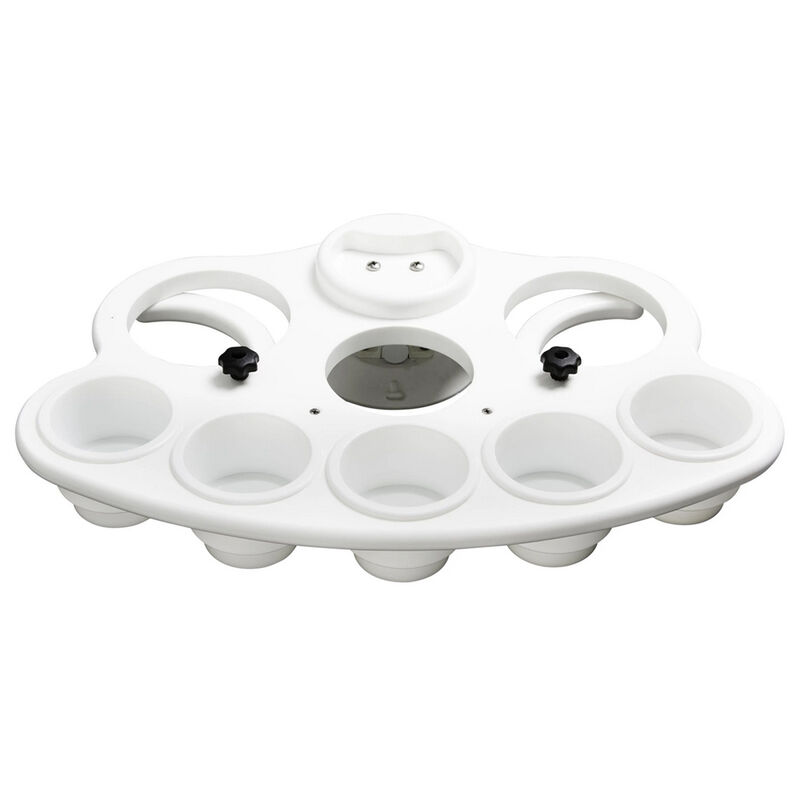 SeaSucker Party Barge, Horizontal Mount, Round Bottle Holes, White image number 1