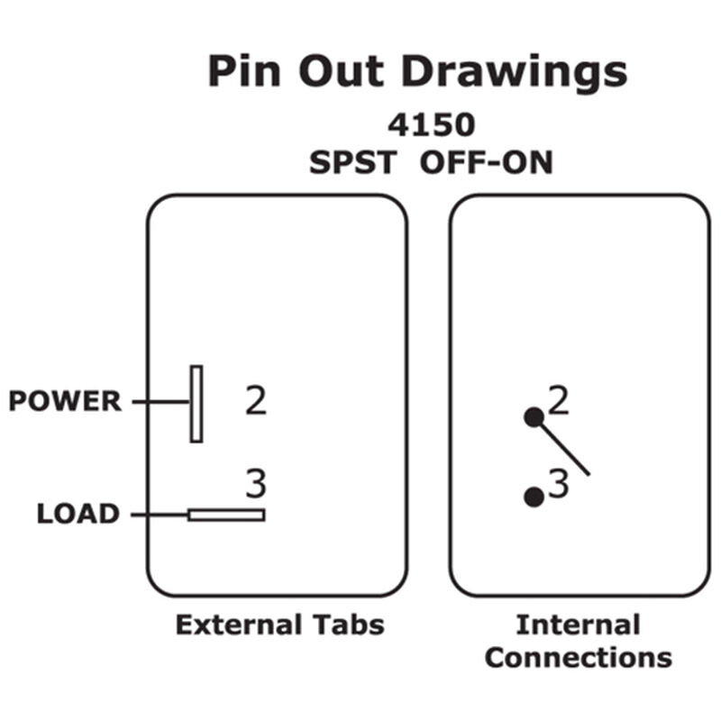 Blue Sea WeatherDeck Toggle Switch - SPST, OFF-ON image number 4