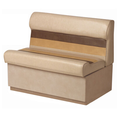 Toonmate Deluxe Pontoon 27" Wide Lounge Seat with Toe Kick Base, Sand