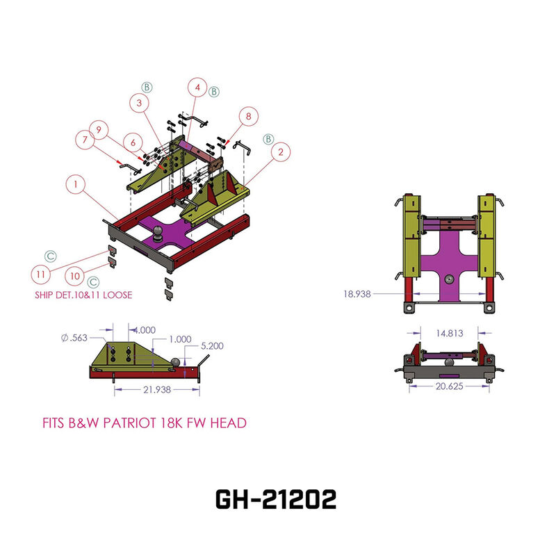 GEN-Y Hitch GH-21202 Advantage King Pin + Gooseneck Combo Hitch, 25K Towing, Fits B&W Patriot 5th Wheel Head image number 7