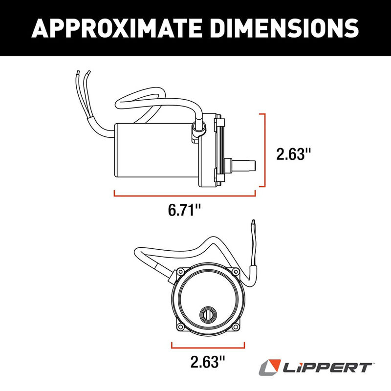 Lippert Trailer Stabilizer Jack Stand Motor image number 2