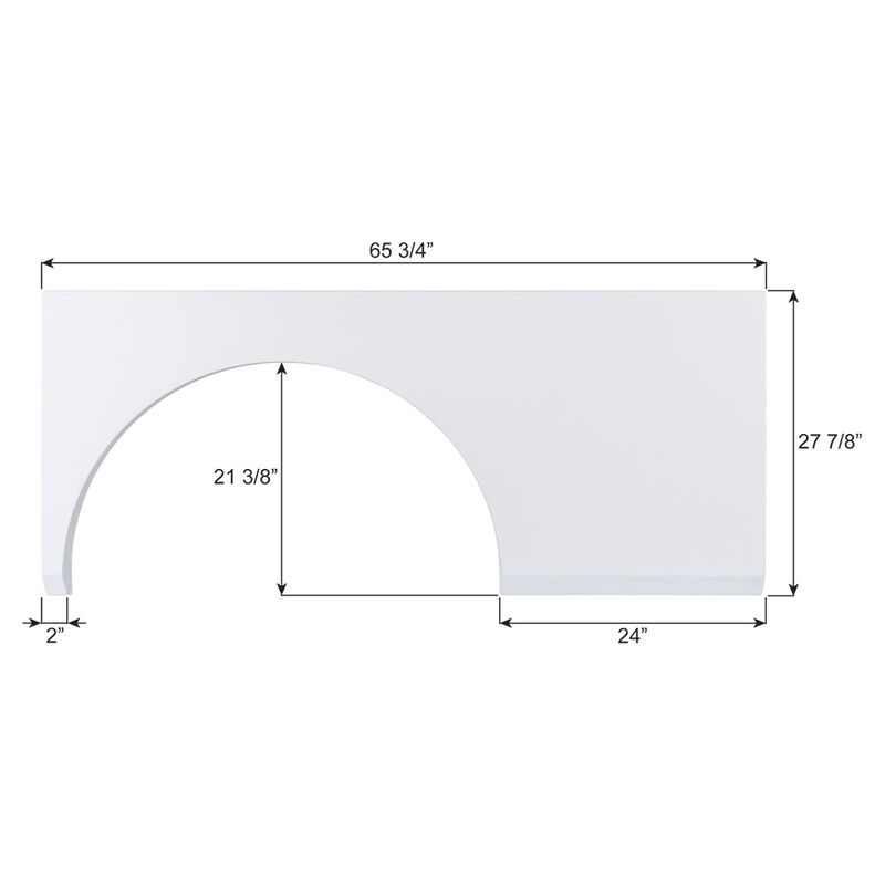 Fleetwood Class A FS6677 Single Axle Fender Skirt, Polar White image number 2